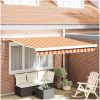 Manual Utdragbar Markis Gul och Orange vidaXL 300 x 250 cm – miniatyr 1