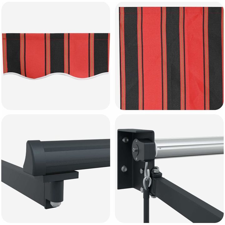 Manual Utdragbar Markis Orange och Brun 300x250 cm vidaXL Standard – bild 8