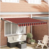 Manual Utdragbar Markis Orange och Brun 300x250 cm vidaXL
