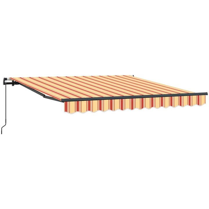 Manuell fällbar markis gul och orange vidaXL 300 x 250 cm – bild 2