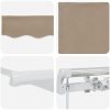 Manuell Hopfällbar Markis Beige 300x250 cm, Markis Ersättningstyg för Ram Beige vidaXL 3 x 2,5 m – miniatyr 8