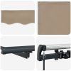 Manuell Hopfällbar Markis Beige, Markis Ersättningsduk för Ram Beige vidaXL 300 x 250 cm – miniatyr 8
