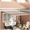 Manuell Hopfällbar Markis Beige, Markis Ersättningsduk för Ram Beige vidaXL 300 x 250 cm – miniatyr 1