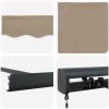 Manuell hopfällbar markis beige, Markis ersättningstyg för ram beige vidaXL 300 x 250 cm – miniatyr 8
