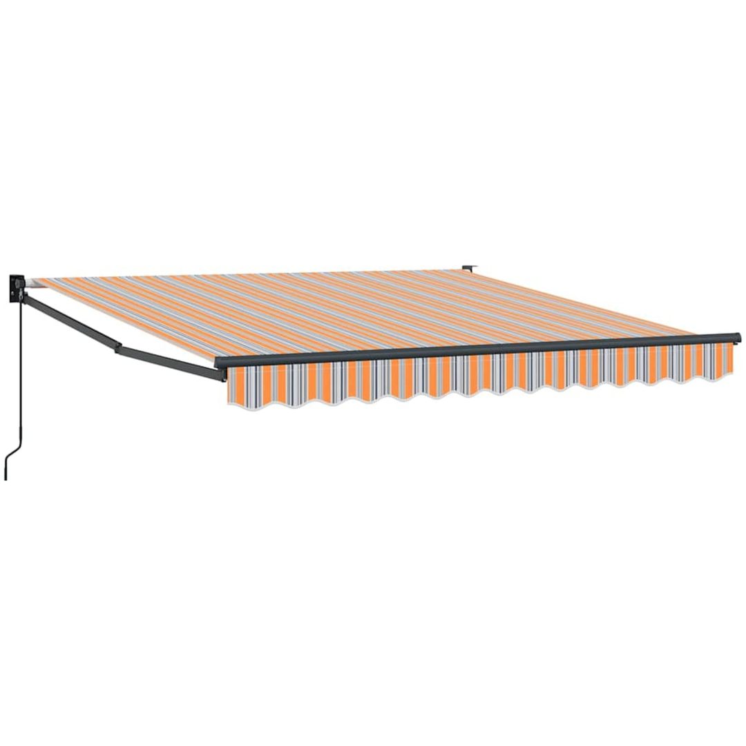 Manuell Hopfällbar Markis Multicolor Rand 300x250 cm vidaXL Large – bild 2