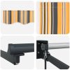 Manuell Hopfällbar Markis Multifärgad Rand 300x250 cm vidaXL Large – miniatyr 8