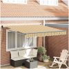 Manuell Hopfällbar Markis Multifärgad Rand 300x250 cm vidaXL Large – miniatyr 1