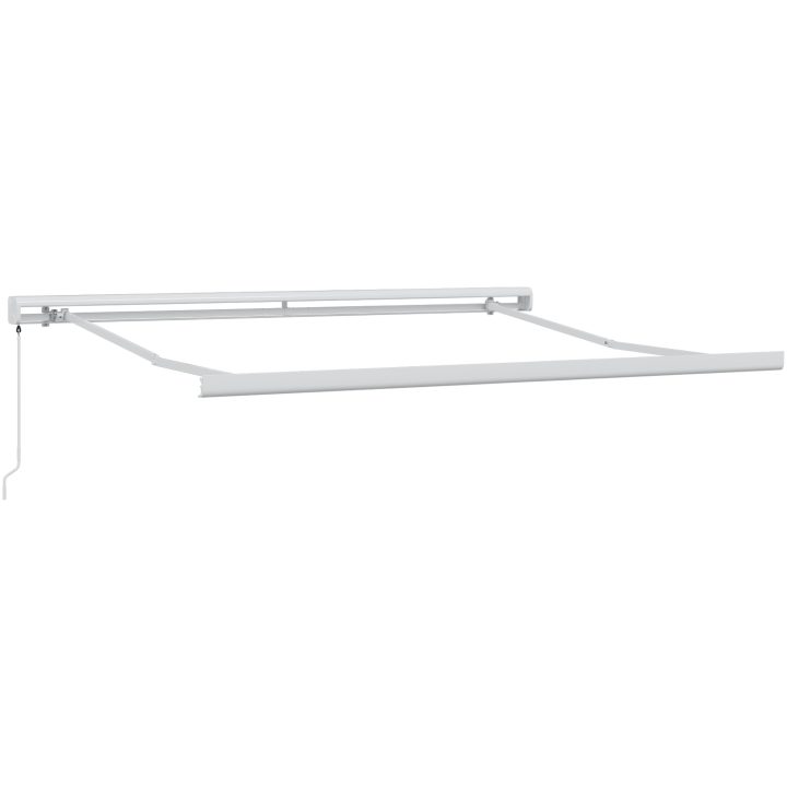 Manuell Infällbar Markis Ljusgrå, Markis Ersättningsduk för Ram Ljusgrå vidaXL 300 x 250 cm – bild 4