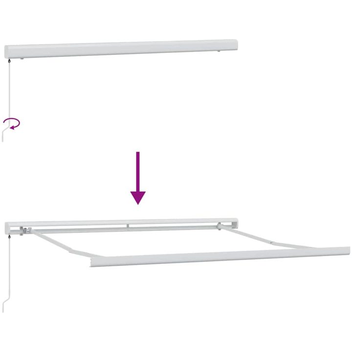 Manuell Infällbar Markis Ljusgrå, Markis Ersättningsduk för Ram Ljusgrå vidaXL 300 x 250 cm – bild 9