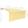 Manuell infällbar markis m. rullgardin och LED gul/vit vidaXL 3.5 x 2.5 m – miniatyr 7