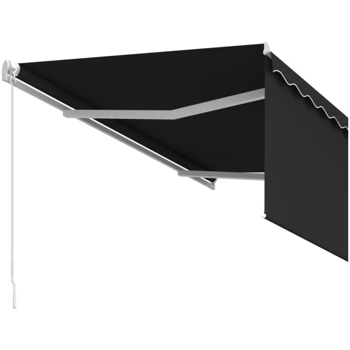 Manuell infällbar markis med rullgardin antracit vidaXL 3.5 x 2.5 m – bild 5