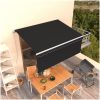 Manuell infällbar markis med rullgardin antracit vidaXL 3.5 x 2.5 m – miniatyr 1