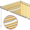 Manuell infällbar markis med rullgardin LED gul&vit vidaXL 3 x 2.5 m – miniatyr 5