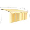 Manuell infällbar markis med rullgardin&LED gul och vit vidaXL 3 x 2.5 m – miniatyr 7