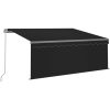 Manuell markis med rullgardin cm antracit vidaXL 3 x 2.5 m – miniatyr 2