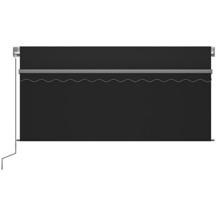 Manuell markis med rullgardin cm antracit vidaXL 3 x 2.5 m – bild 3