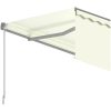 Manuell markis med rullgardin gräddvit vidaXL 3 x 2.5 m – miniatyr 5