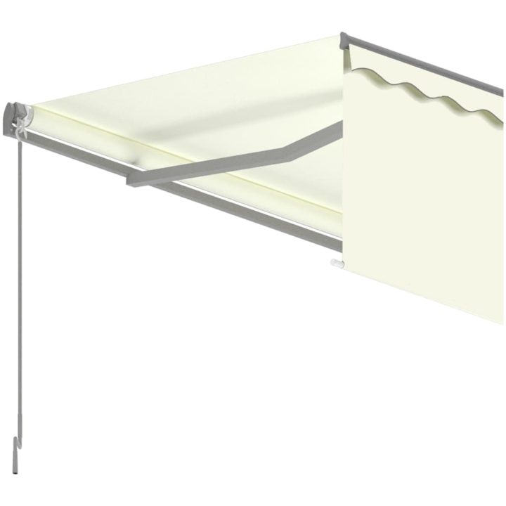 Manuell markis med rullgardin gräddvit vidaXL 3 x 2.5 m – bild 5
