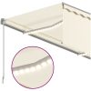 Manuell markis med rullgardin och LED gräddvit vidaXL 3 x 2.5 m – miniatyr 5