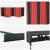 Manuell Teleskopmarkis Orange och Brun 300x250 cm vidaXL Large – miniatyr 8