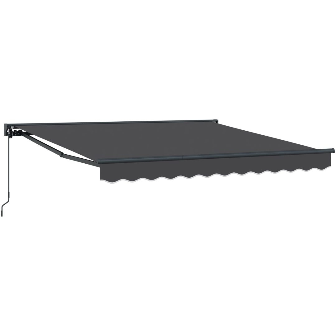 Manuell Utdragbar Markis Antracit vidaXL 3 x 2.5 meter – bild 2