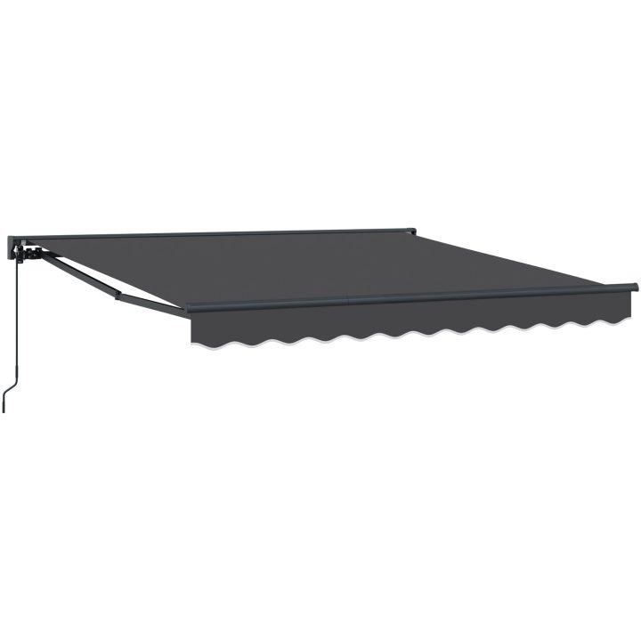 Manuell Utdragbar Markis Antracit vidaXL 3 x 2.5 meter – bild 2