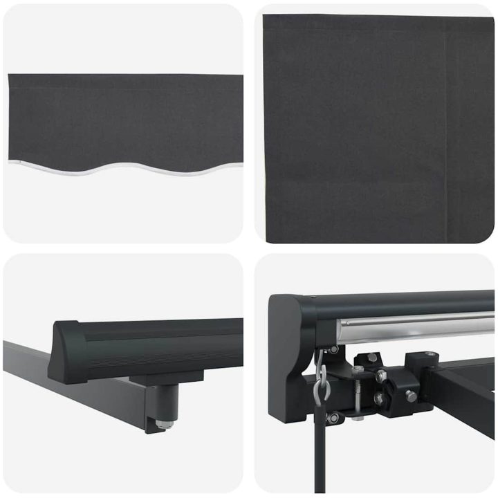 Manuell Utdragbar Markis Antracit vidaXL 3 x 2.5 meter – bild 8