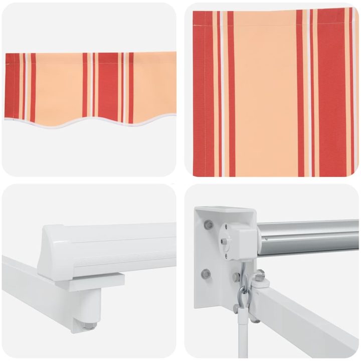 Manuell Utdragbar Markis Gul och Orange 300x25 vidaXL Medium – bild 8