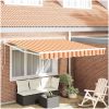 Manuell Utdragbar Markis Gul och Orange 300x25 vidaXL Medium – miniatyr 1