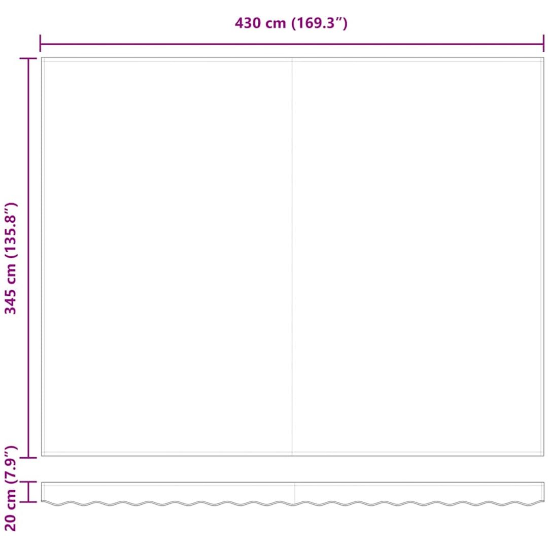 Manuell utdragbar markis gul och orange vidaXL 450 x 350 cm – bild 11