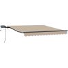 Manuell Utdragbar Markis med LED Beige, Markis Ersättningsmaterial för Ram Beige vidaXL 300 x 250 cm – miniatyr 4