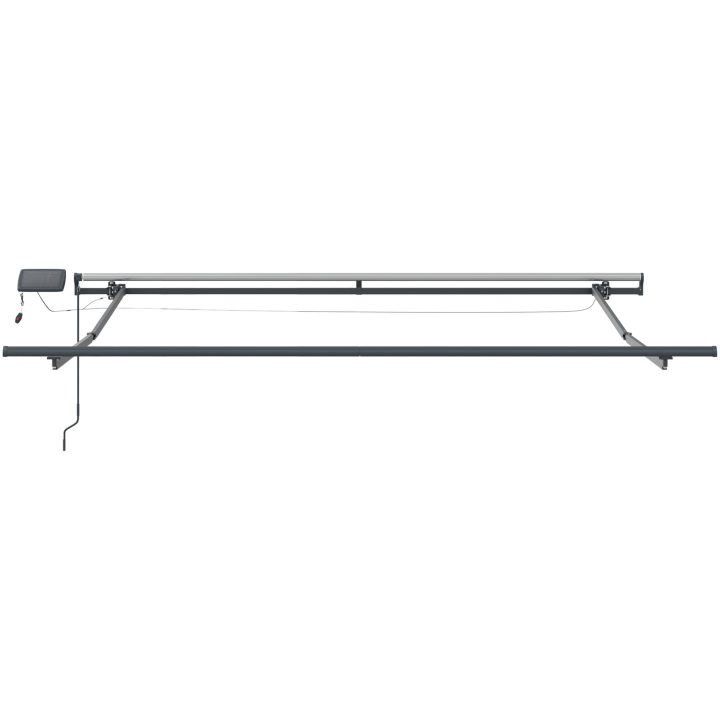 Manuell Utdragbar Markis med LED Beige, Markis Ersättningsmaterial för Ram Beige vidaXL 300 x 250 cm – bild 7
