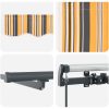 Manuell Utdragbar Markis med LED Flerfärgad Rand vidaXL 300 x 250 cm – miniatyr 8