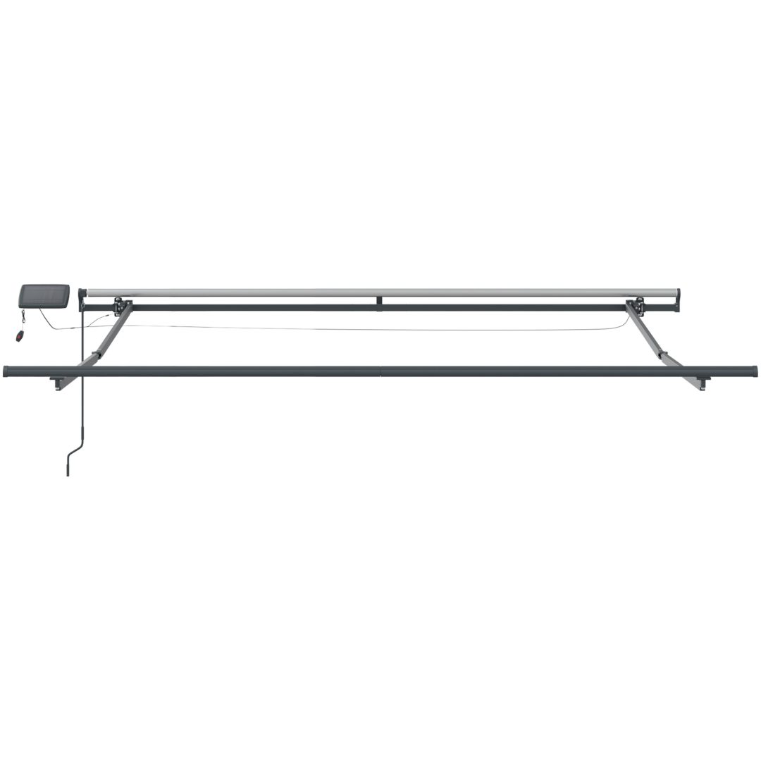 Manuell Utdragbar Markis med LED Gul och Orange vidaXL 300 x 250 cm – bild 7