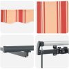 Manuell Utdragbar Markis med LED Gul och Orange vidaXL 300 x 250 cm – miniatyr 8