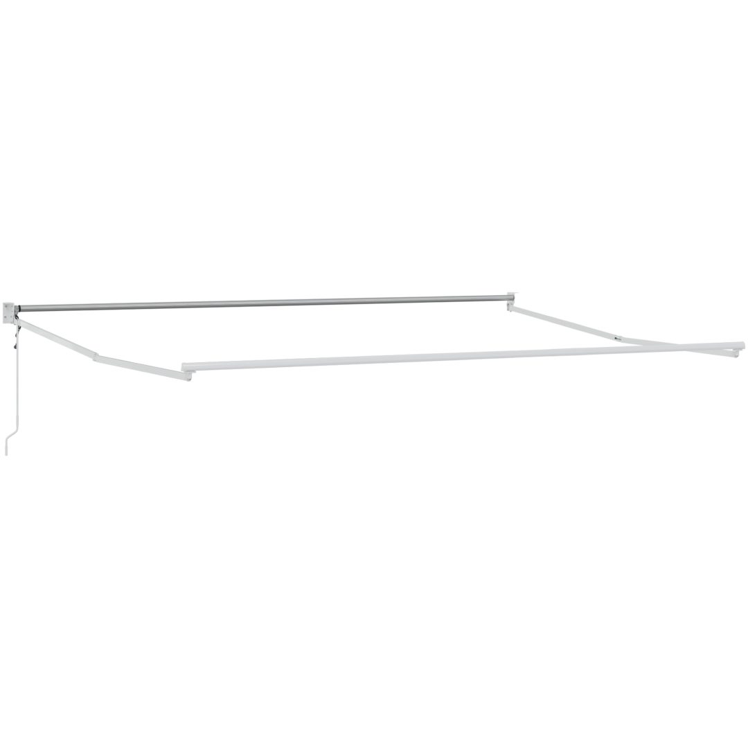 Manuell Utdragbar Markis med LED Orange och Brun vidaXL 350 x 250 cm – bild 5