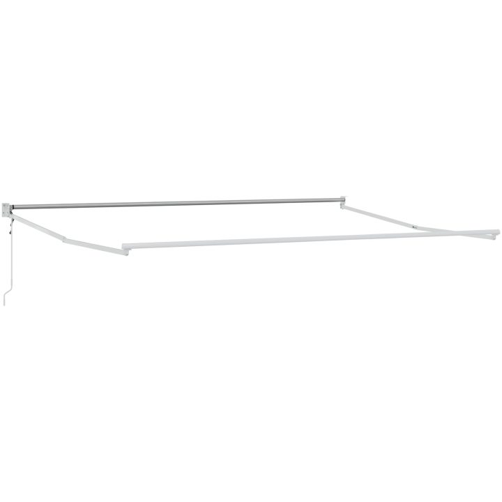 Manuell Utdragbar Markis med LED Orange och Brun vidaXL 350 x 250 cm – bild 5