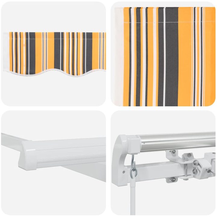 Manuell Utdragbar Markis Mönstrad 300x250 cm vidaXL Large – bild 8