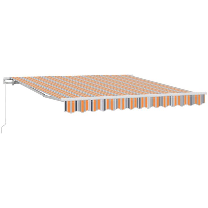 Manuell Utdragbar Markis Multicolor Rand 300x250 cm vidaXL Large – bild 2