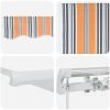 Manuell Utdragbar Markis Multicolor Rand 300x250 cm vidaXL Large – miniatyr 8