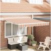 Manuell Utdragbar Markis Multicolor Rand 300x250 cm vidaXL Large – miniatyr 1