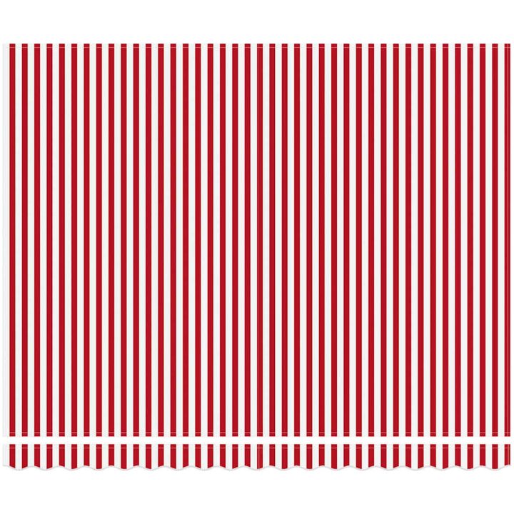 Manuell Utdragbar Markis Röd och Vit Rand vidaXL 400 x 300 cm – bild 6