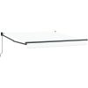 Manuell Utdragbar Markis Vit 300x250 cm, Markis Ersättningstyg för 3x2.5 m Ram Vit vidaXL Stor – miniatyr 2
