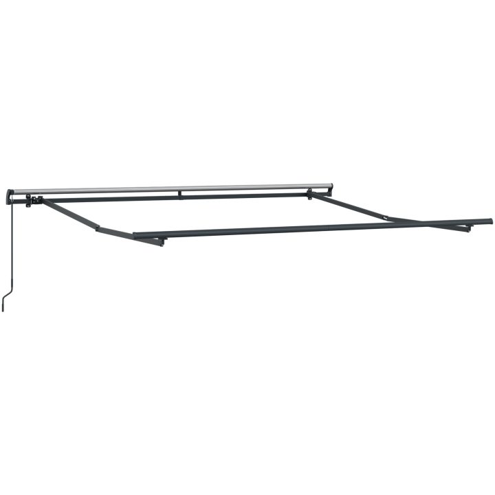 Manuell Utdragbar Markis Vit, Markis Ersättningsduk för Ram Vit vidaXL 300 x 250 cm – bild 4