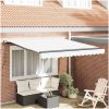 Manuell Utdragbar Markis Vit, Markis Ersättningsduk för Ram Vit vidaXL 300 x 250 cm – miniatyr 1
