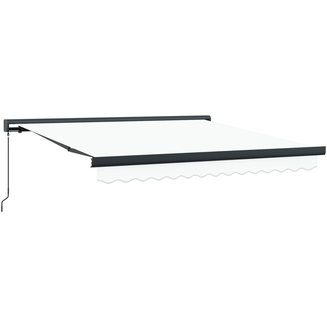 Manuell Utdragbar Markis Vit vidaXL 300 x 250 cm – bild 2