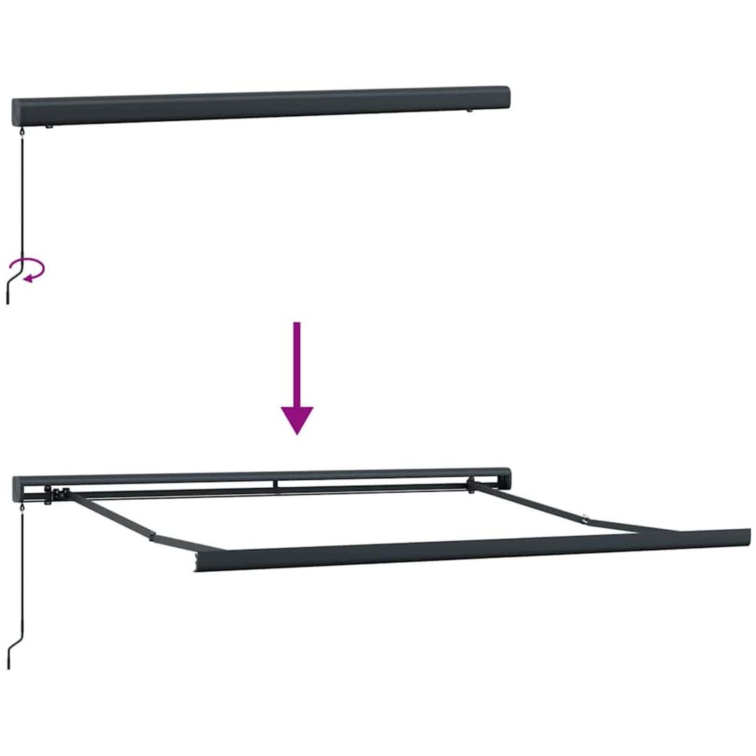 Manuell Utdragbar Markis Vit vidaXL 300 x 250 cm – bild 6