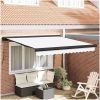 Manuell Utdragbar Markis Vit vidaXL 300 x 250 cm – miniatyr 1