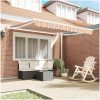 Manuell Utfällbar Markis Multicolor Rand 300x250 cm vidaXL Large – miniatyr 3
