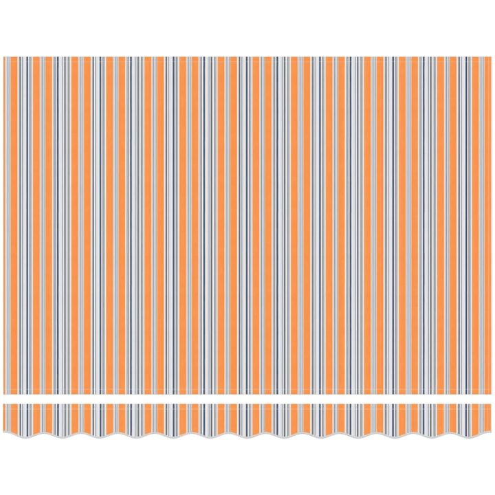 Manuell Utfällbar Markis Multicolor Rand 300x250 cm vidaXL Large – bild 6